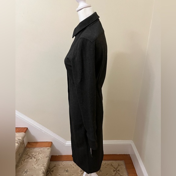 Size 2 Lauren by Ralph Lauren Graphite Gray Shirtdress New with Original Tags - Picture 2 of 6